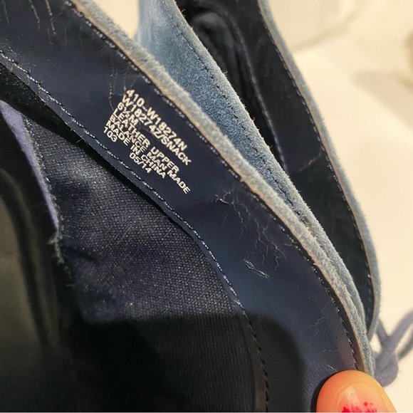 White Mountain blue suede heeled booties - Picture 6 of 6